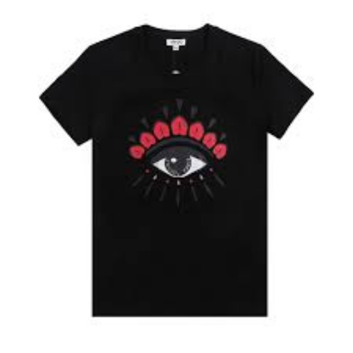 Picture of Ladies Kenzo Black Tshirt - Red Eye