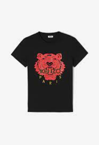 Picture of LADIES KENZO BLACK TSHIRT - RED TIGER