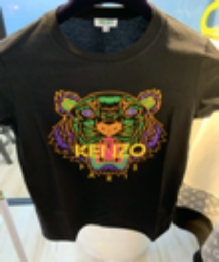 Picture of LADIES KENZO BLACK TSHIRT - COLORFUL TIGER